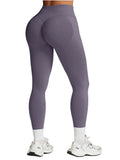 Scrunch Butt Impact Leggings for Women Seamless Mid Low Waist 25" Gym Workout Yoga Pants Tummy Control Booty Lifting Truffle S
