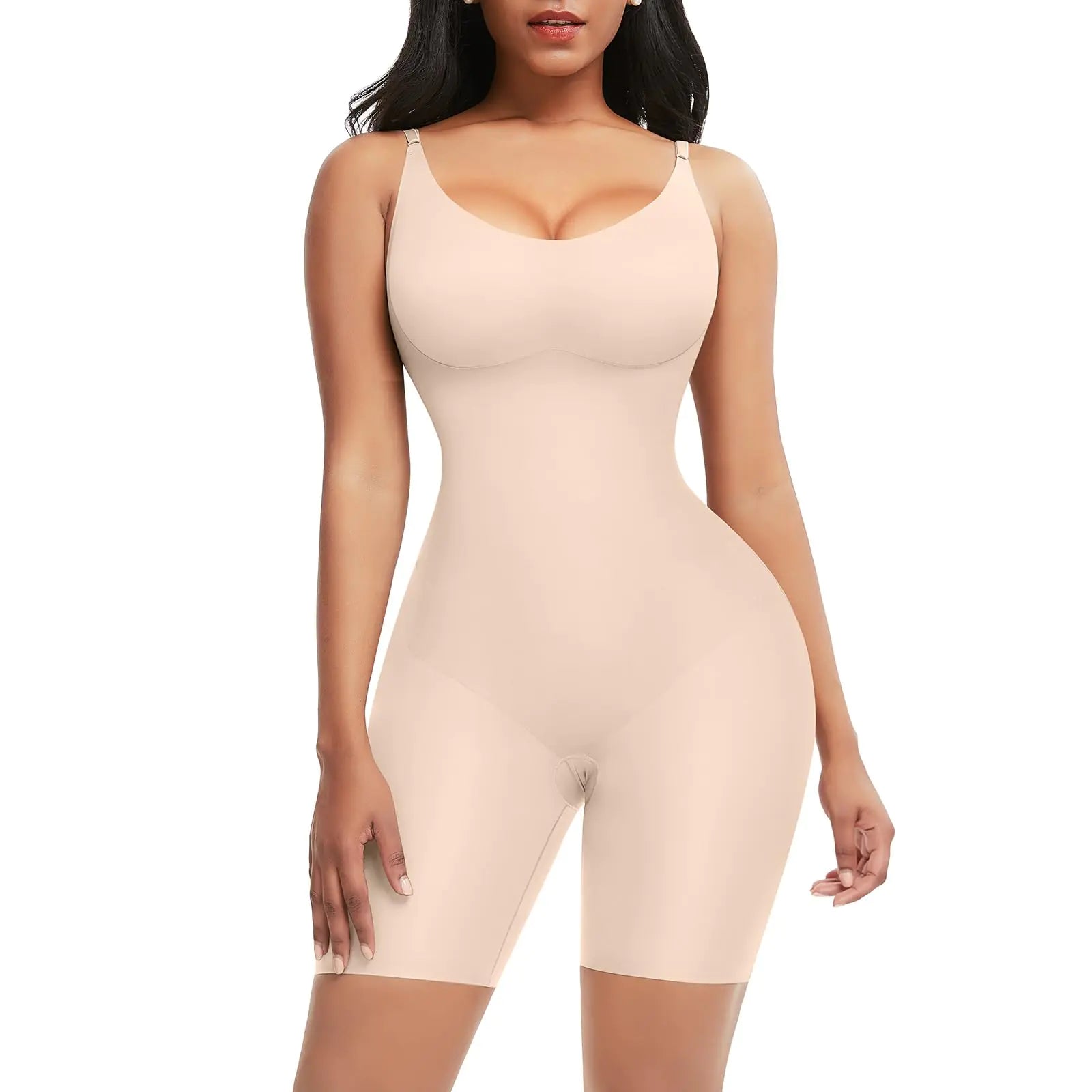 FeelinGirl Bodysuit for Women Tummy Control Body Shaper High Waist Slimming Full Shapewear Skin L