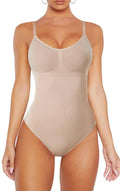 VVX Cami Bodysuit for Women Tummy Control Shapewear Seamless Adjustable Spaghetti Strap Body Shaper Tops - Nude 3XL/4XL