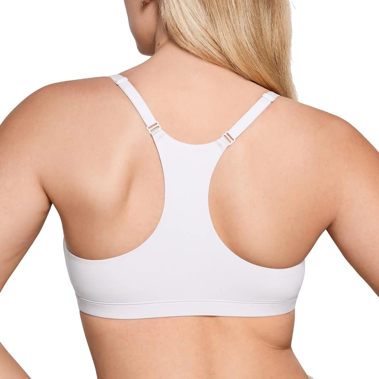 INLYRIC Womens Inbarely Soft Racerback Bralette - Wireless Full Coverage No Padding Unlined Bralette White - See Through Medium
