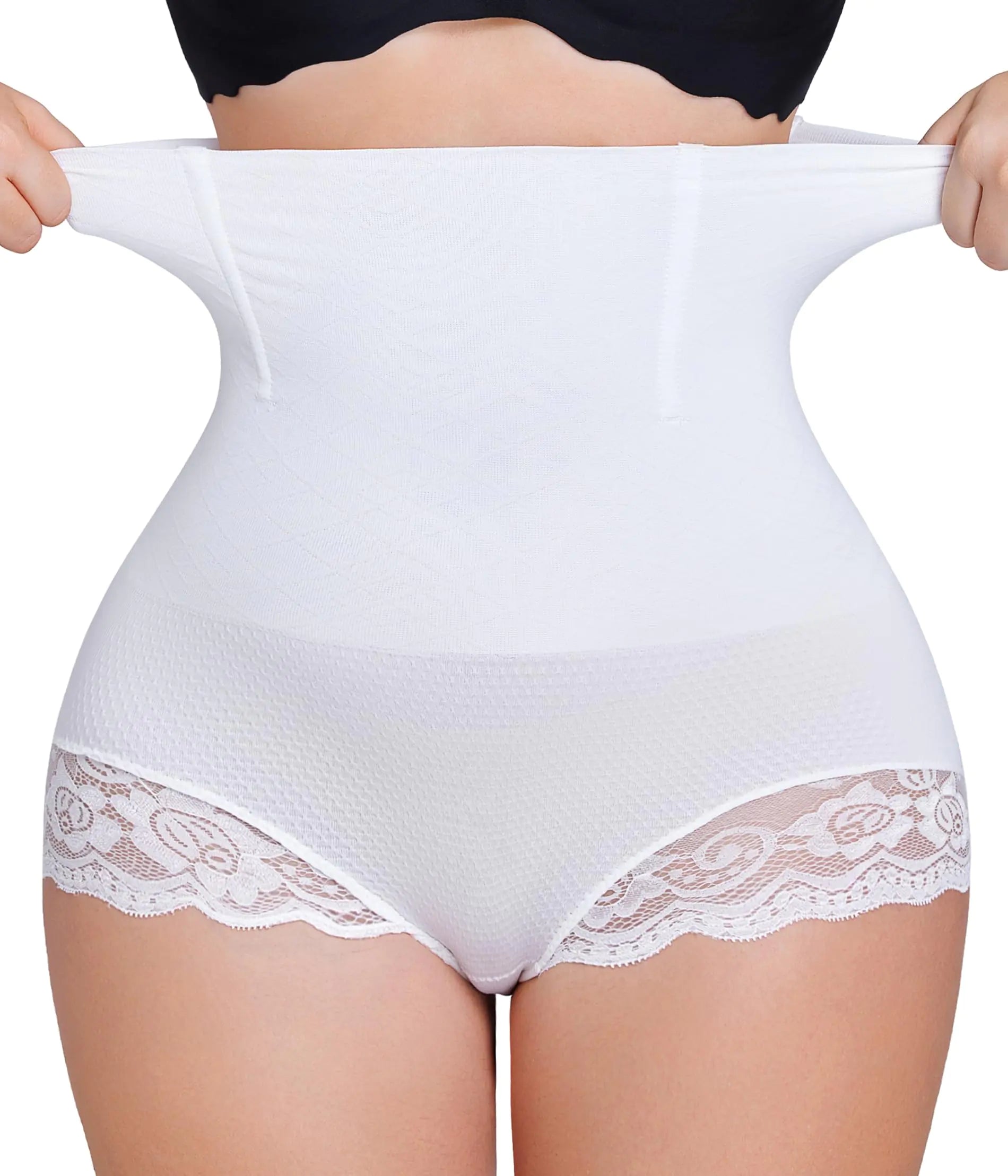 Gotoly Shapewear Tummy Control High Waist Girdles For Women Body Shaper Seamless Butt Lifting Shapewear(WhiteLarge)