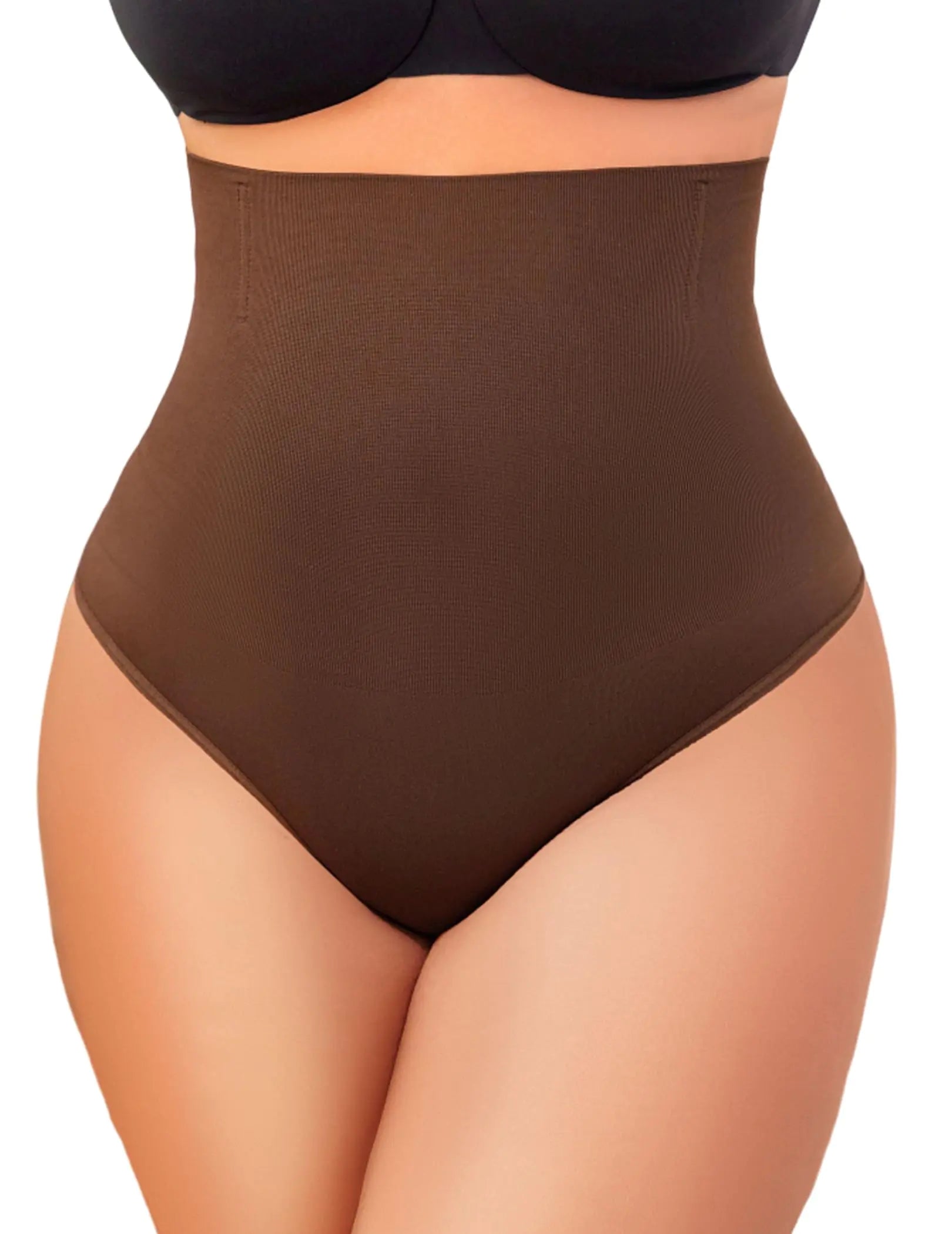 Avidlove Tummy Control Thong Shapewear for Women High Waist Body Shaper Seamless Shapewear Underwear(BrownXXL)