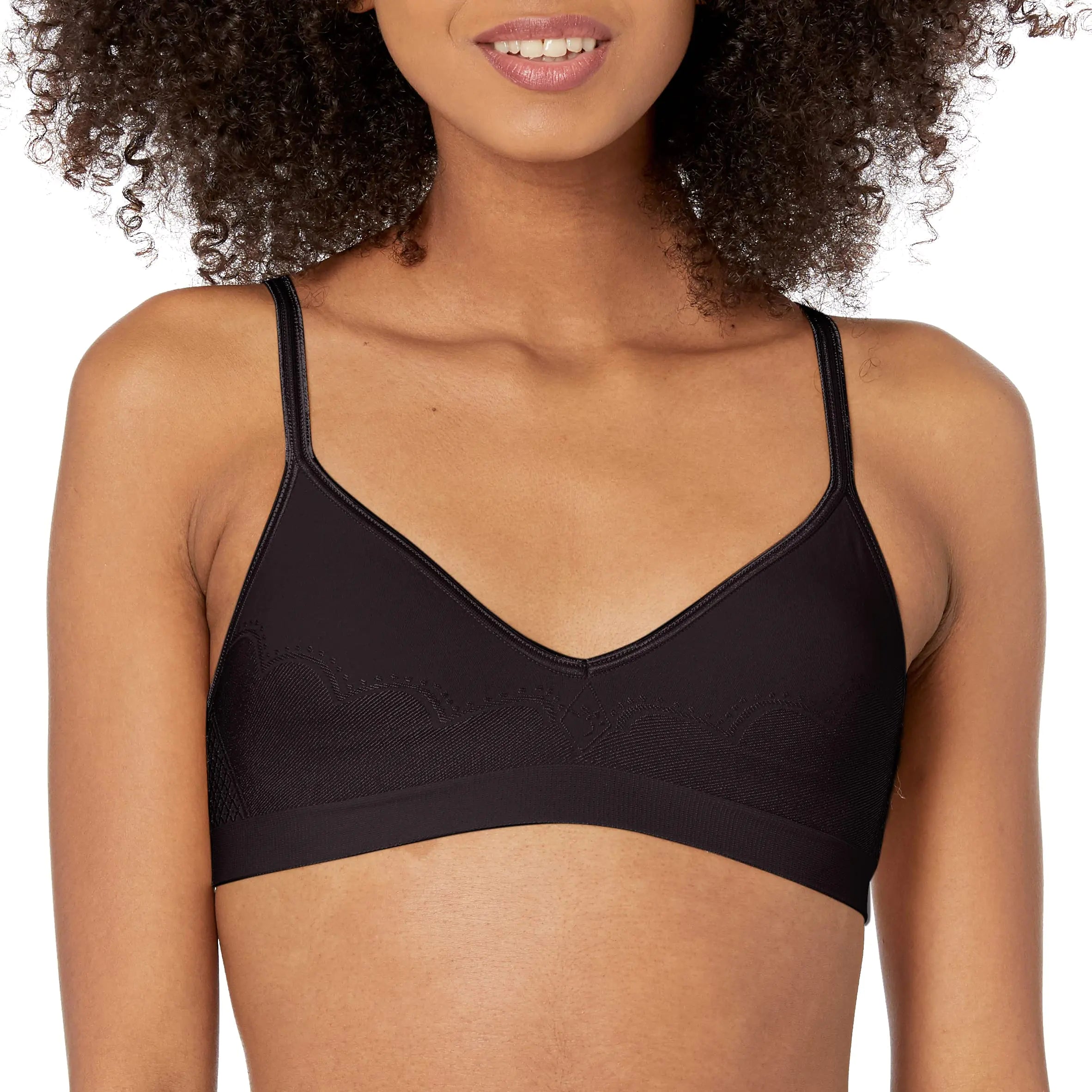Hanes Ultimate Wireless Bra with Soft Padding Seamless Bra with Convertible Straps Comfort Flex Wirefree